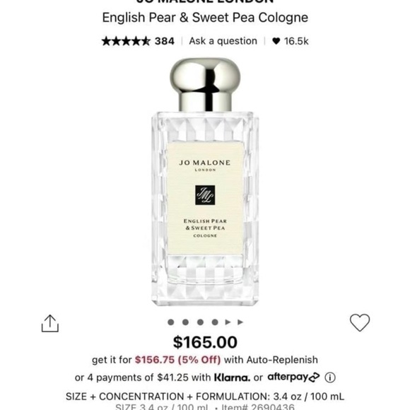 NEW  Jo Malone London English Pear & Sweet Pea Cologne 3.4oz 100ml - Picture 6 of 6